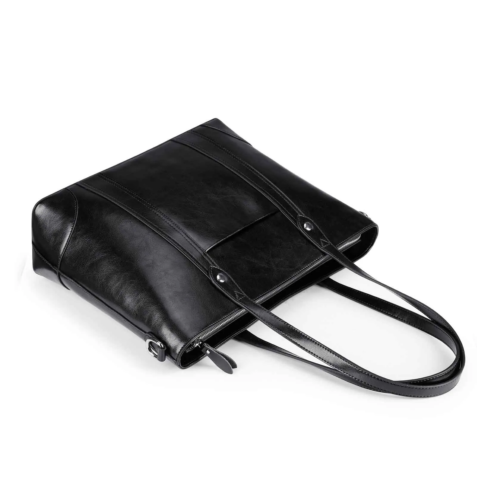 Leather Laptop Tote Handbag for Women