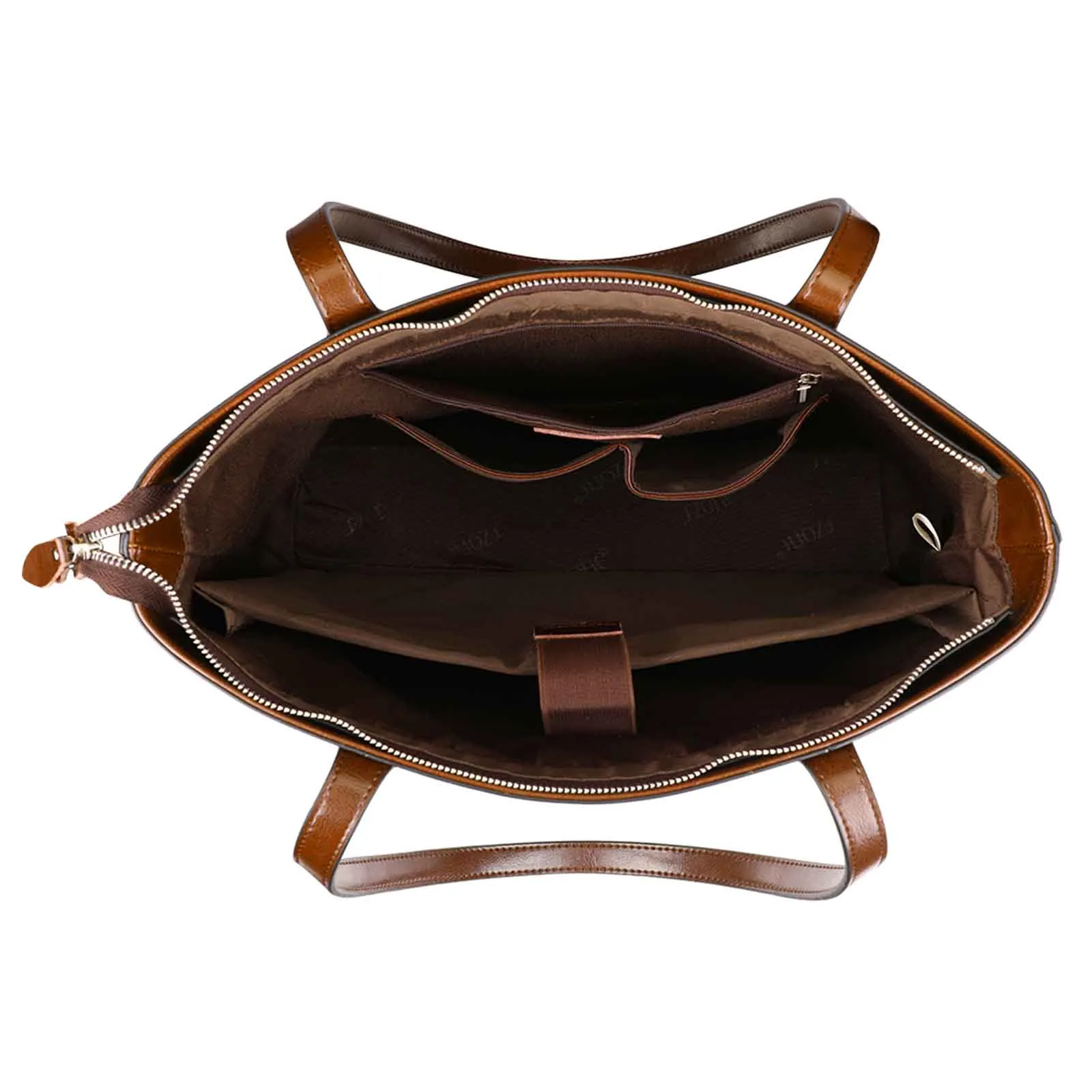 Leather Laptop Tote Handbag for Women