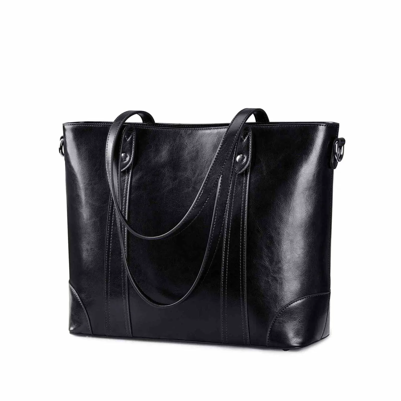 Leather Laptop Tote Handbag for Women