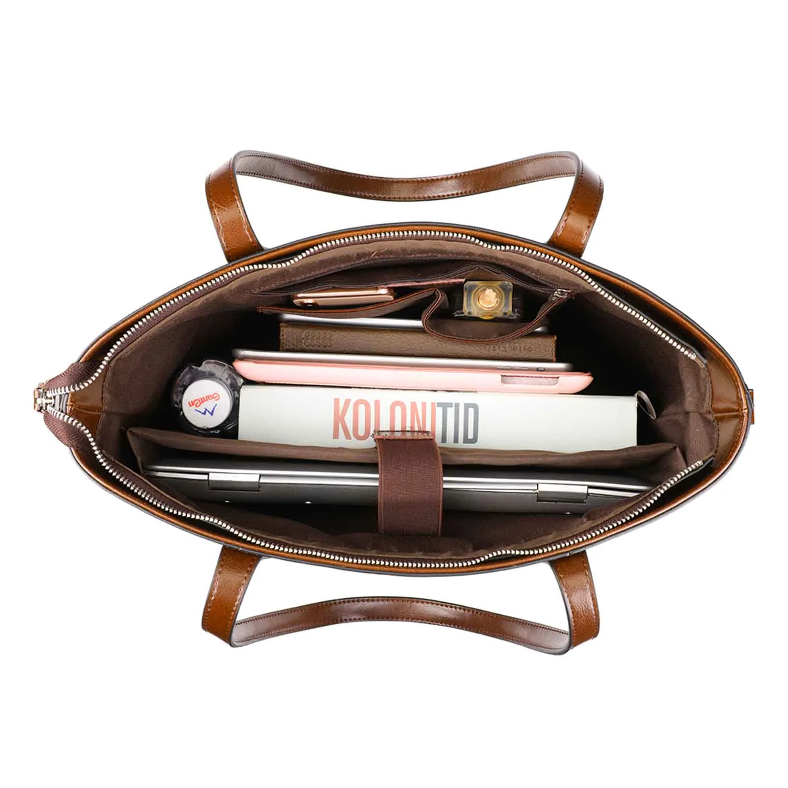 Leather Laptop Tote Handbag for Women