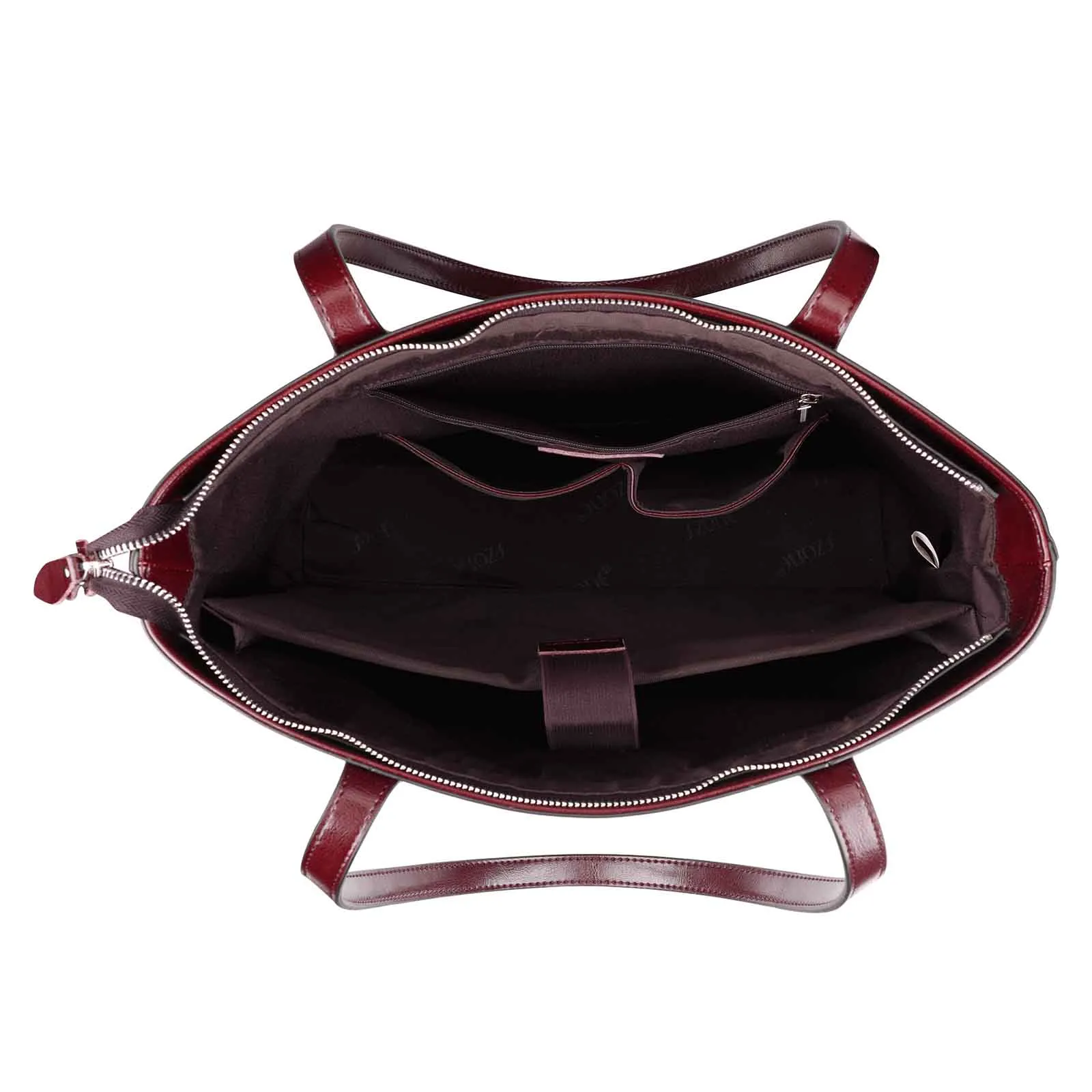Leather Laptop Tote Handbag for Women