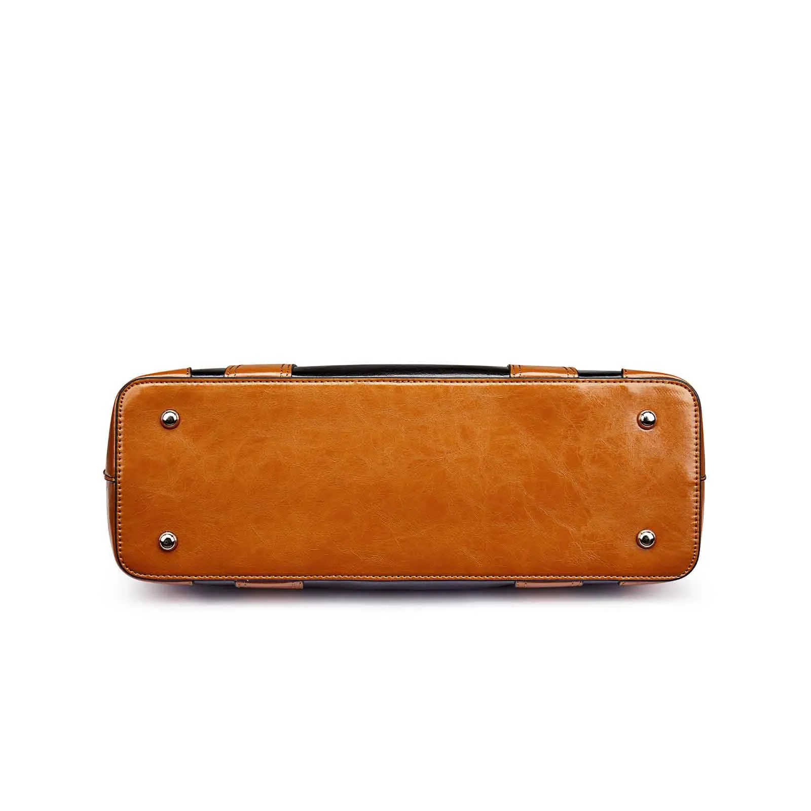 Leather Laptop Tote Handbag for Women