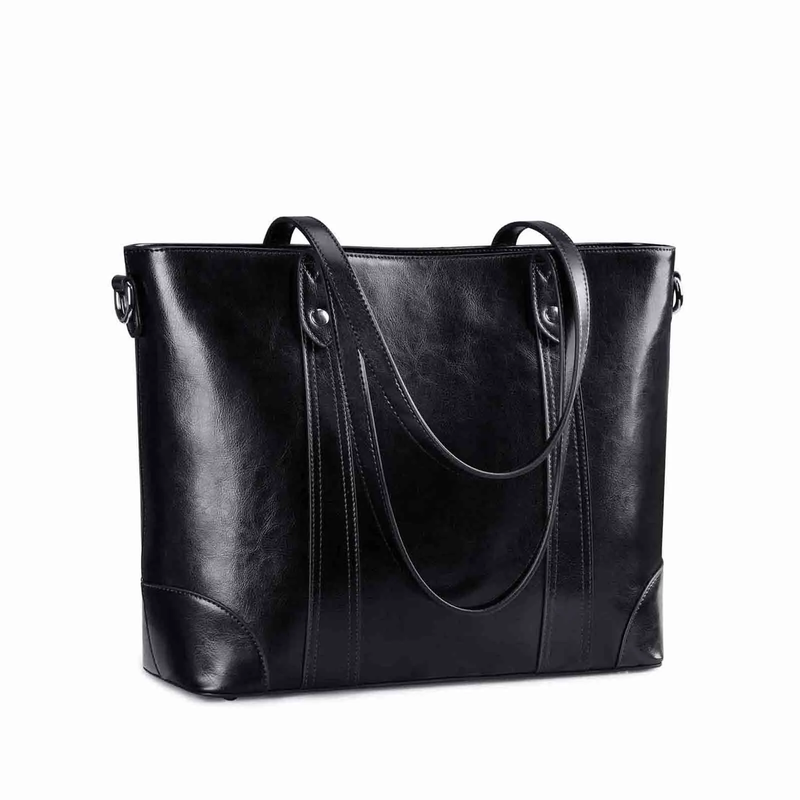 Leather Laptop Tote Handbag for Women