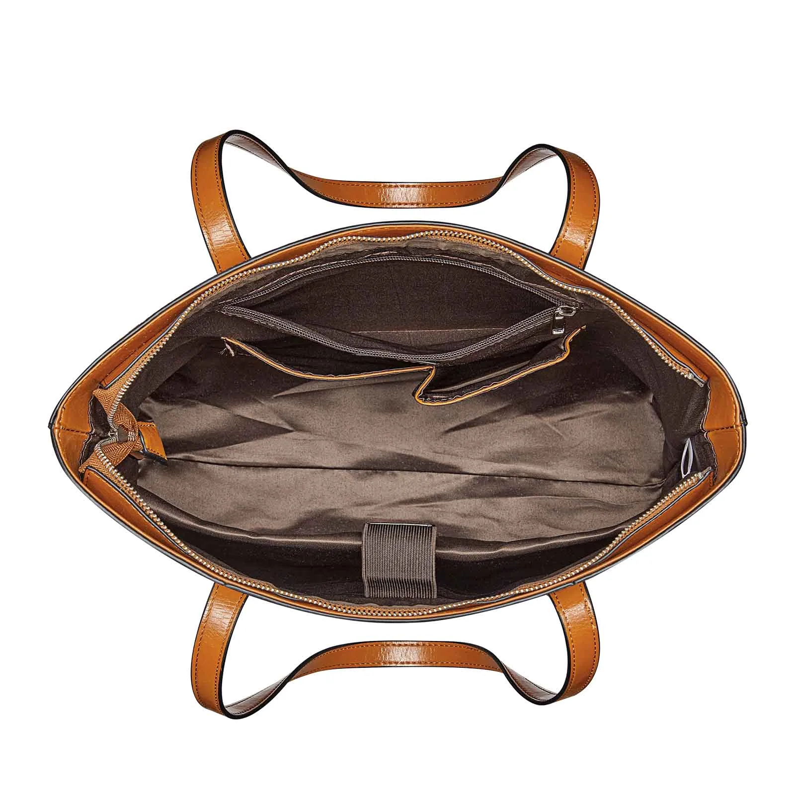 Leather Laptop Tote Handbag for Women