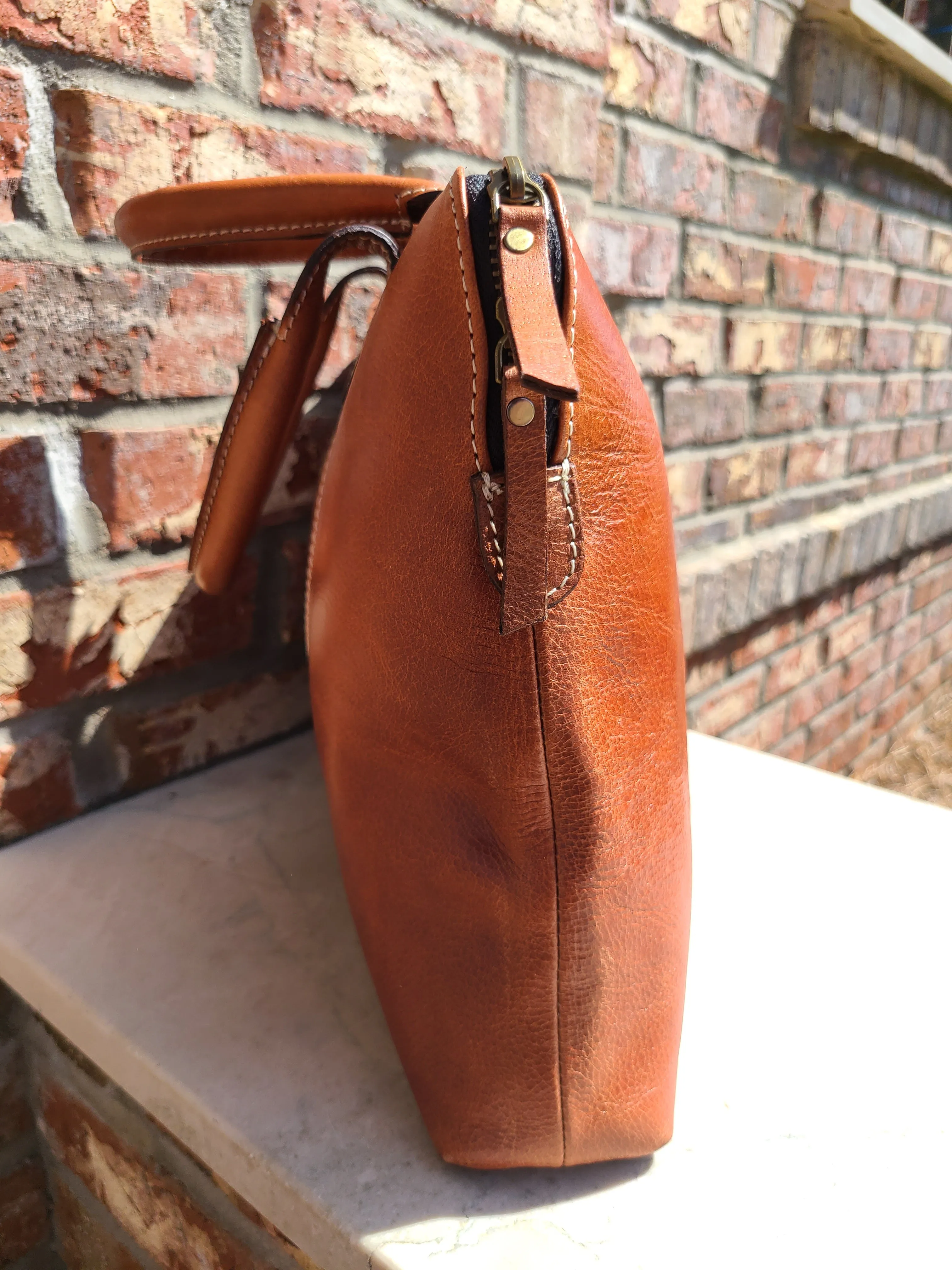 Leather Messenger Laptop Sleeve