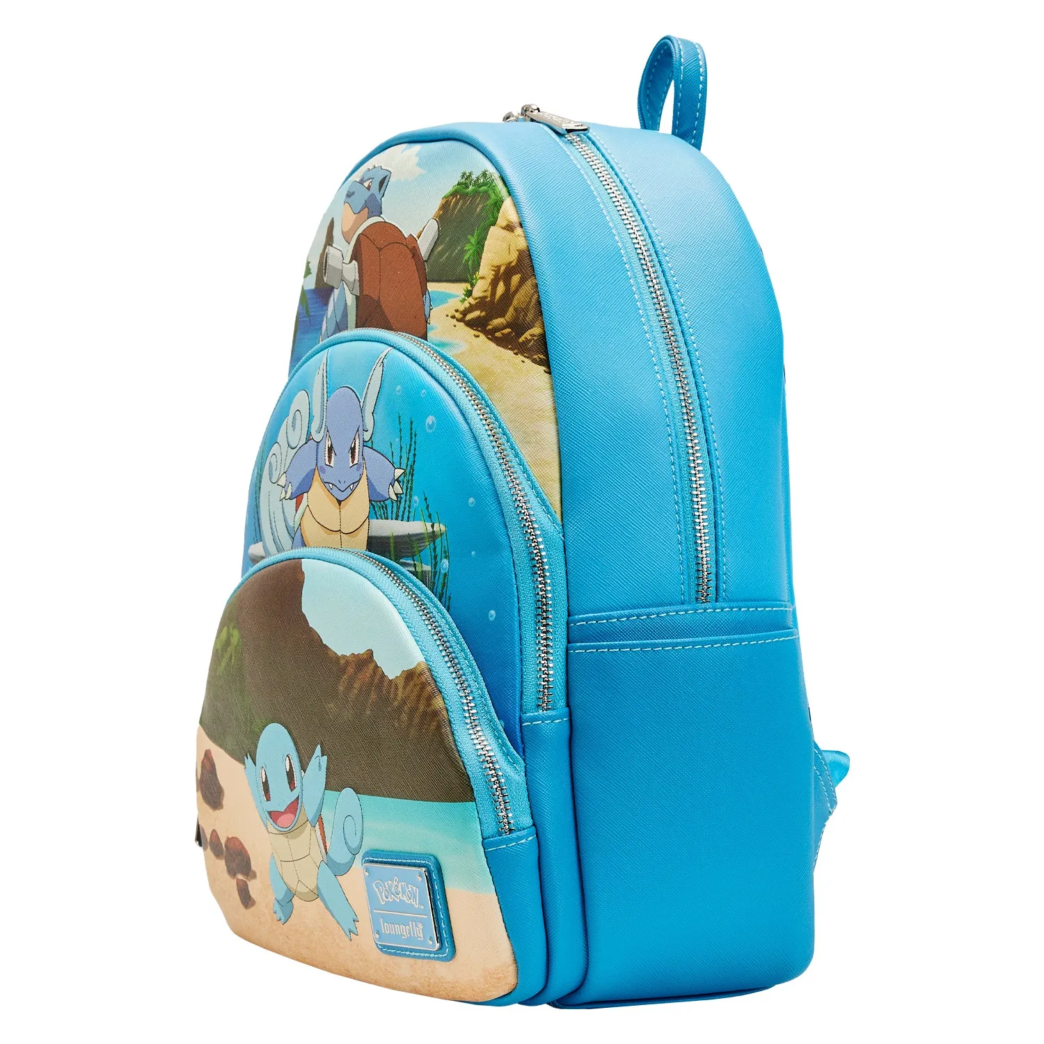 LF Pokemon Squirtle Evolution Triple Pocket Backpack