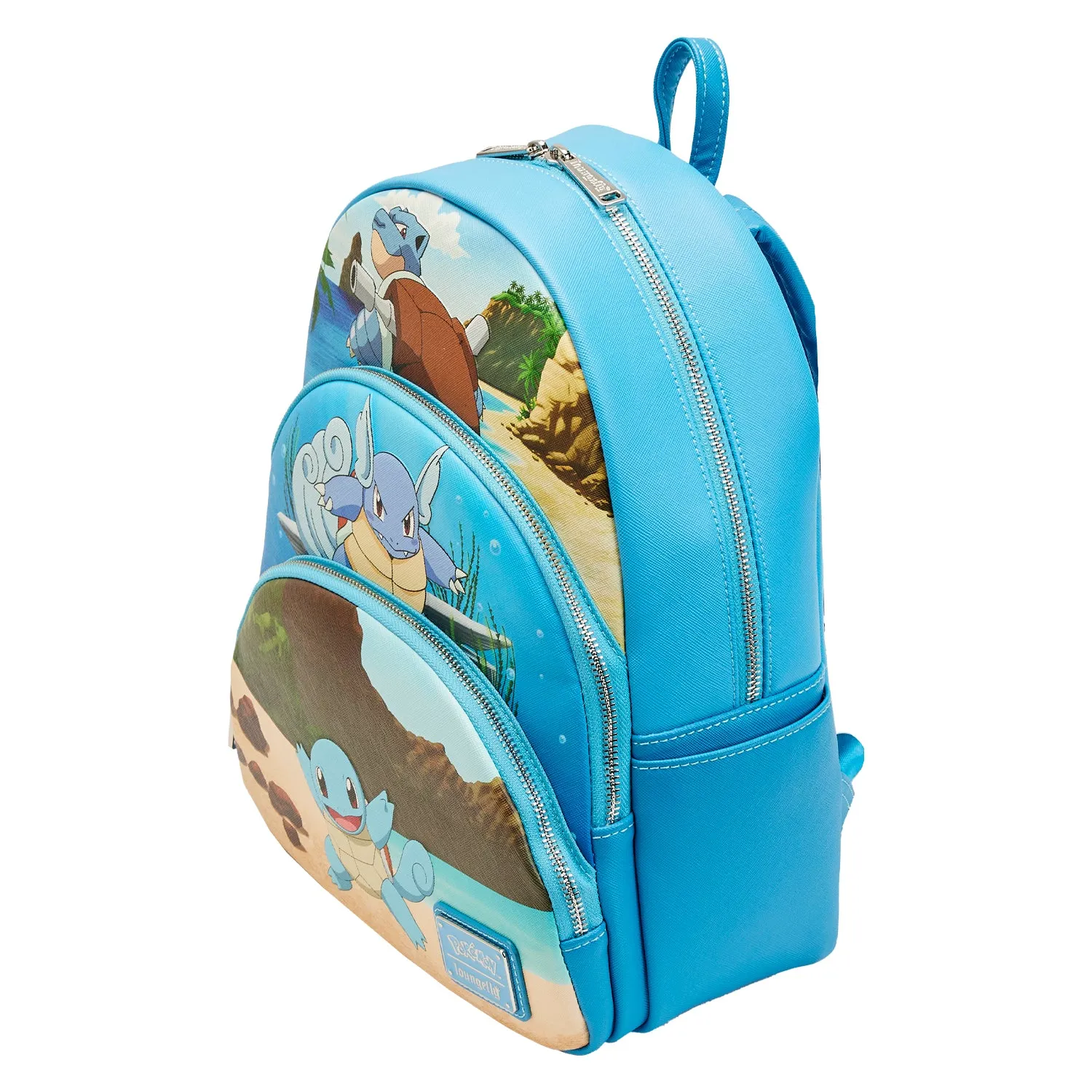 LF Pokemon Squirtle Evolution Triple Pocket Backpack