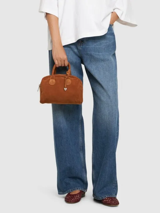 Marge Sherwood   Bowling soft suede top handle bag 