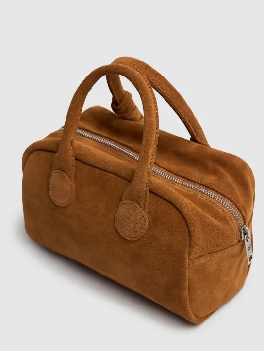 Marge Sherwood   Bowling soft suede top handle bag 