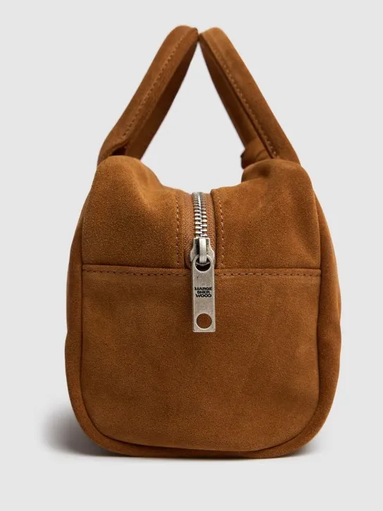 Marge Sherwood   Bowling soft suede top handle bag 