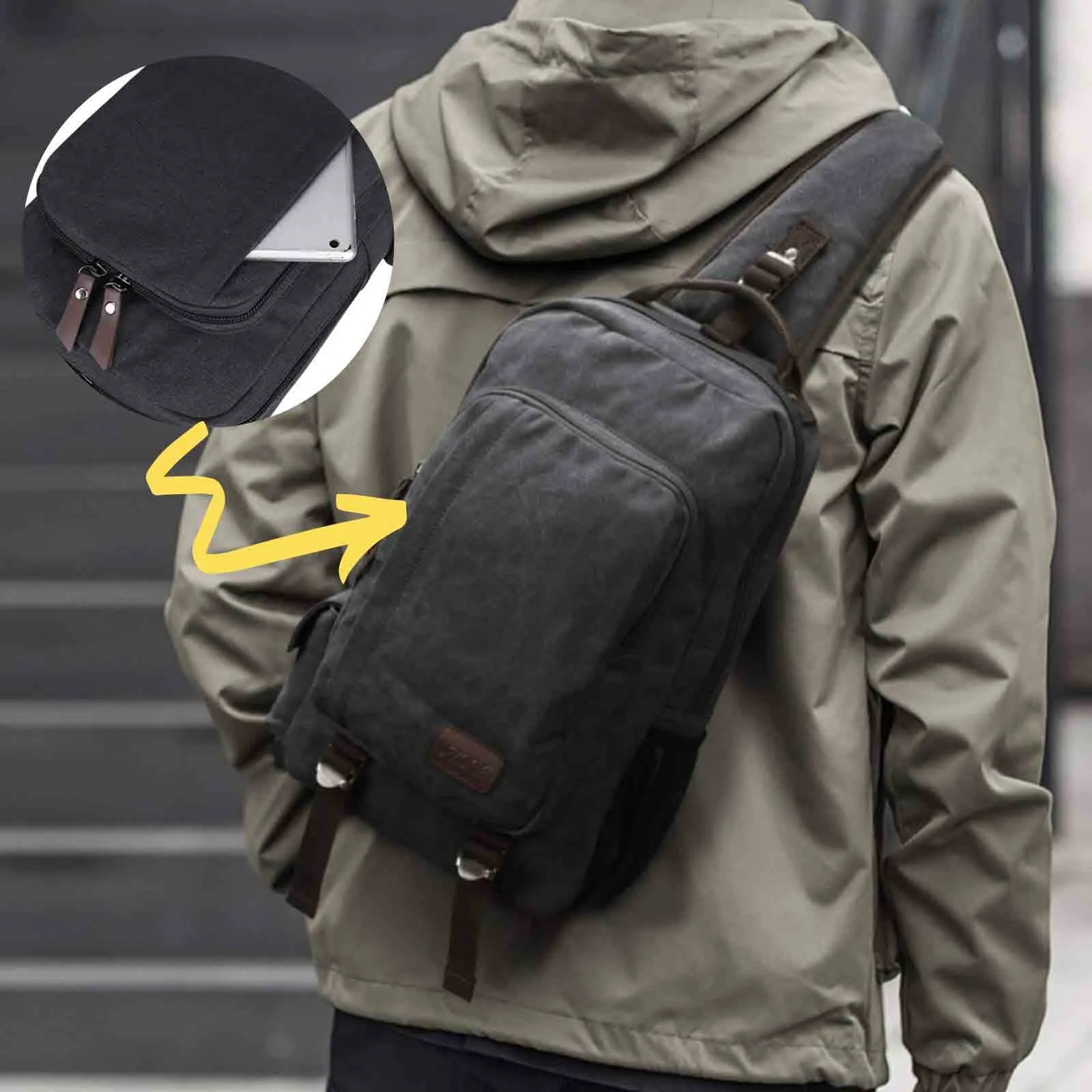 Men's Canvas Sling Bag