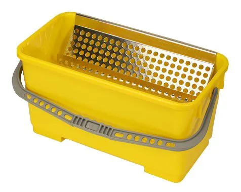 MicroNova B-7YEAC SlimLine&trade; Plastic Bucket with Casters, Yellow