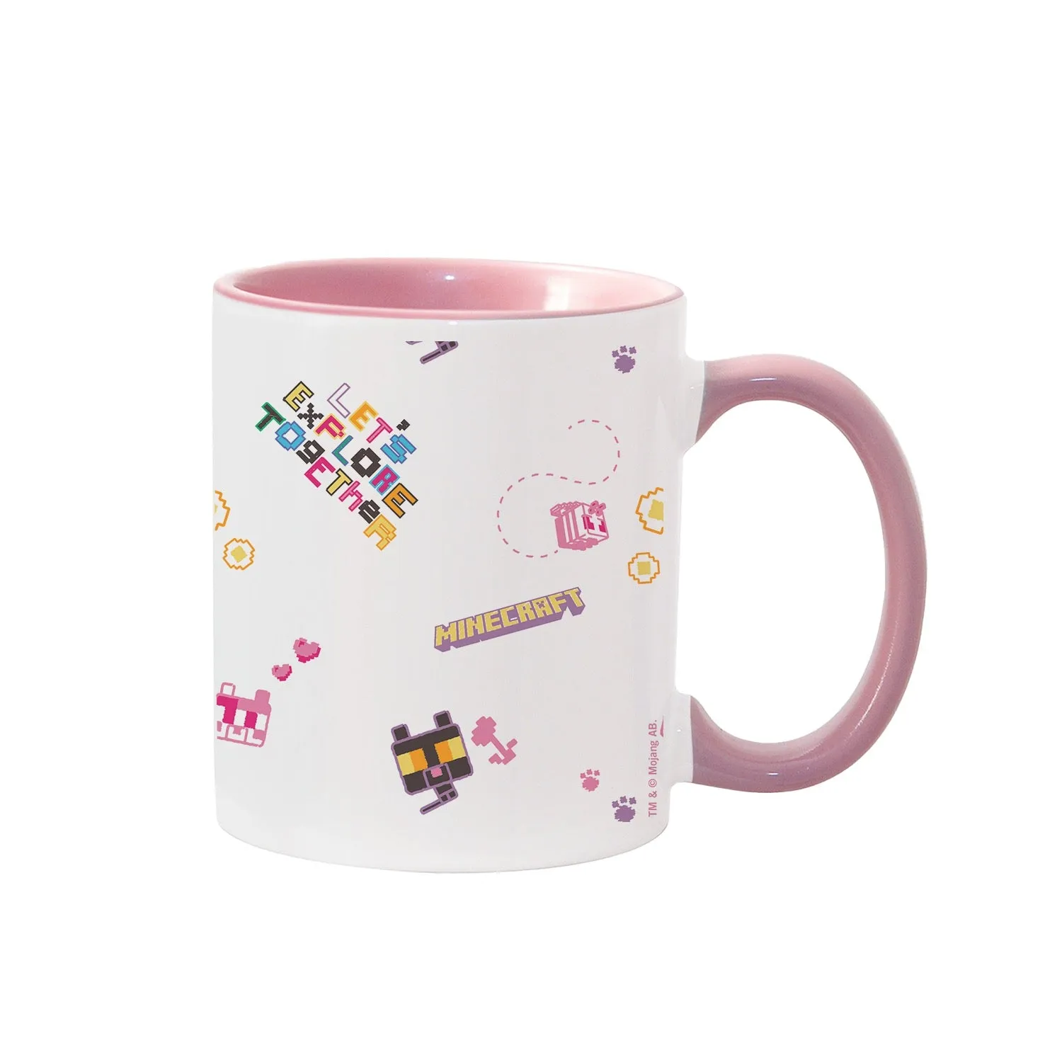 Minecraft Let's Explore Together Two-Tone Mug
