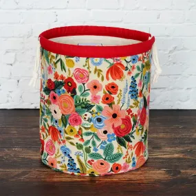 Pretty Floral Canvas Bucket Bag
