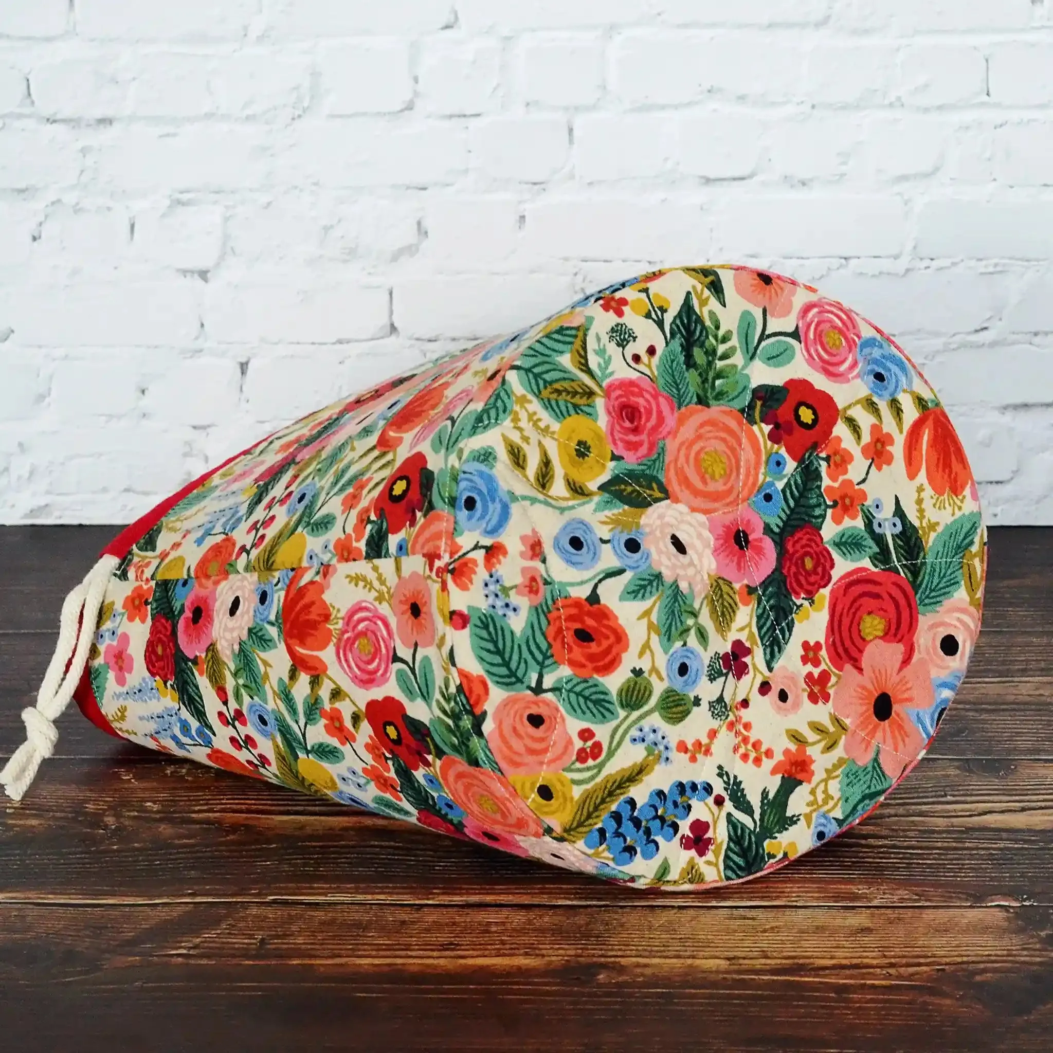 Pretty Floral Canvas Bucket Bag