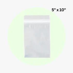 Reclosable Zipper Bags 5" x 10"
