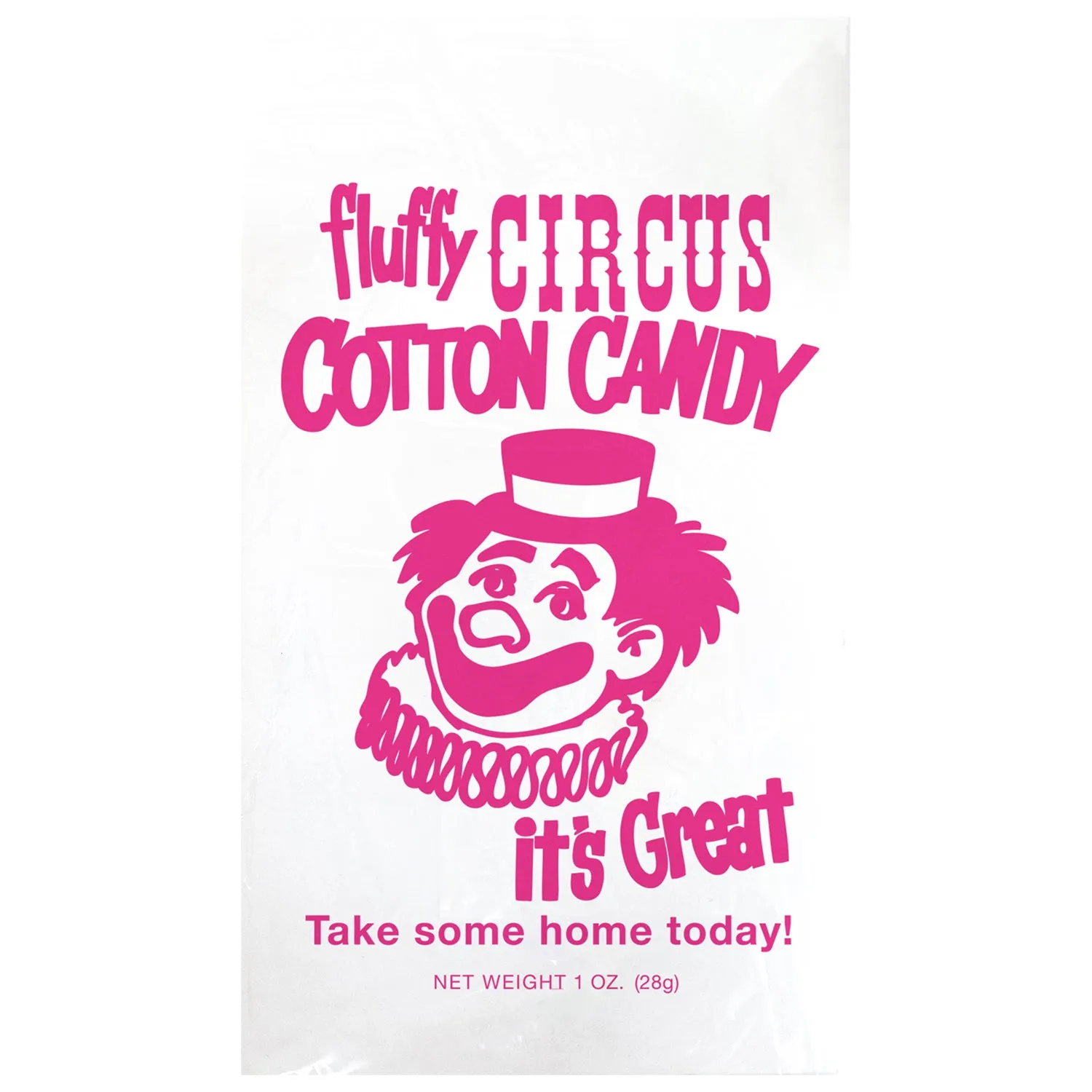 Red Clown Cotton Candy Bags