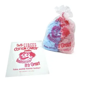 Red Clown Cotton Candy Bags