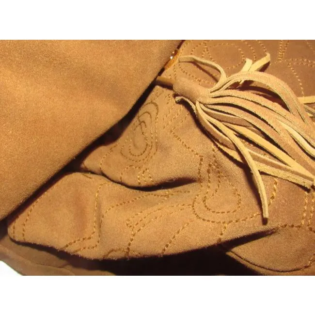 Salvatore Ferragamo Vintage Pursesdesigner Purses Caramel Brown Suede Leather Messenger Bag