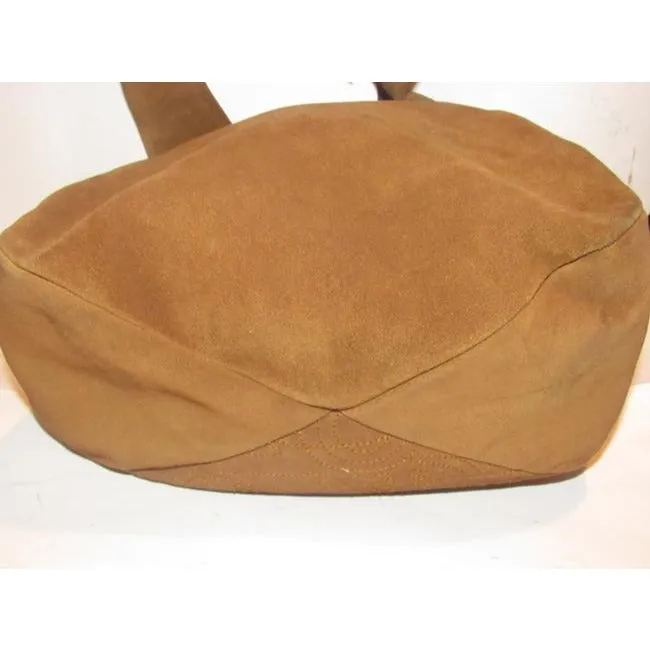 Salvatore Ferragamo Vintage Pursesdesigner Purses Caramel Brown Suede Leather Messenger Bag