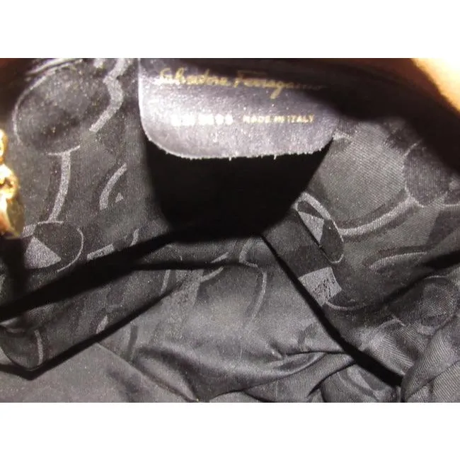 Salvatore Ferragamo Vintage Pursesdesigner Purses Caramel Brown Suede Leather Messenger Bag