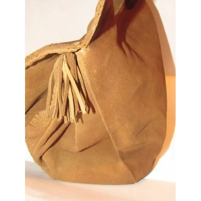 Salvatore Ferragamo Vintage Pursesdesigner Purses Caramel Brown Suede Leather Messenger Bag
