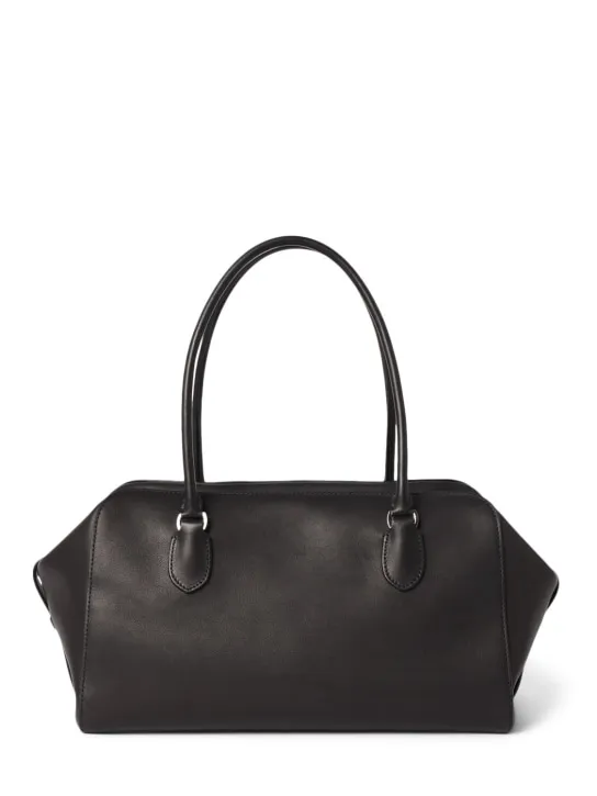 The Row   E/W Bowling lux grain leather bag 