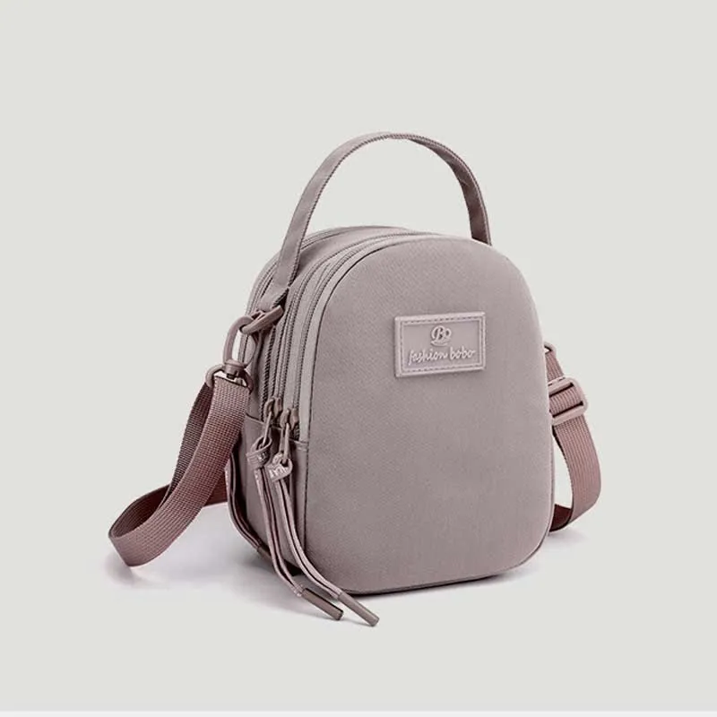 Triple Zip Crossbody Bag Purse for Women Waterproof Mini Travel Handbag